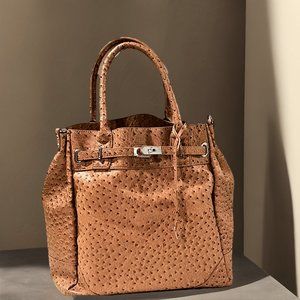 2pc Stylish Large Capacity Fashionable Burnt Orange Handbag